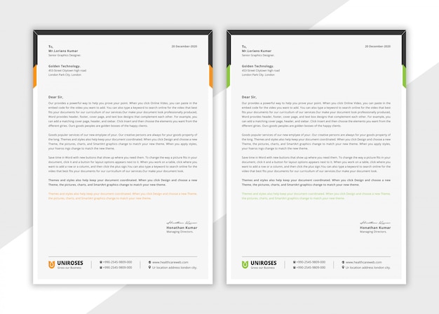 PSD letterhead template