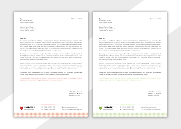 Letterhead template