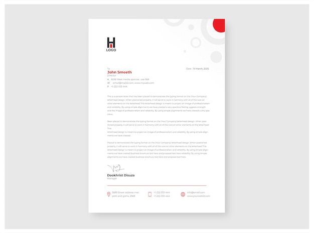 PSD letterhead template