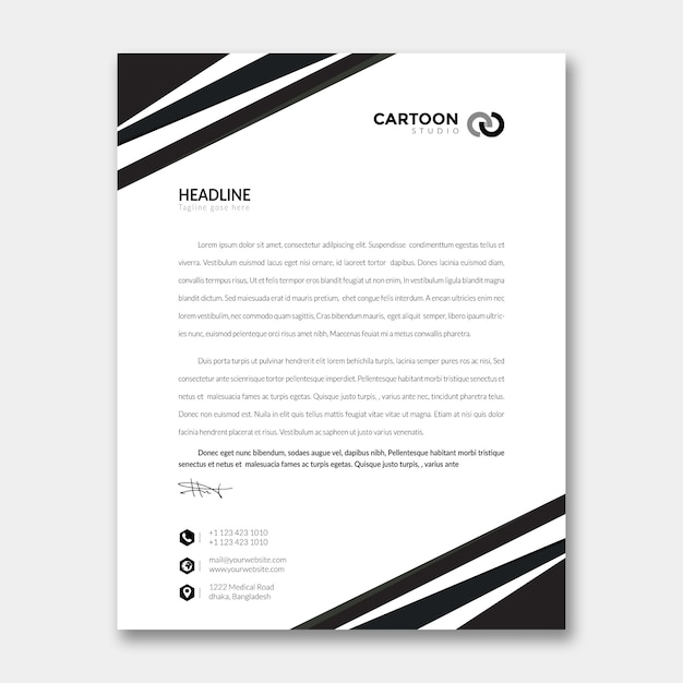 PSD letterhead template