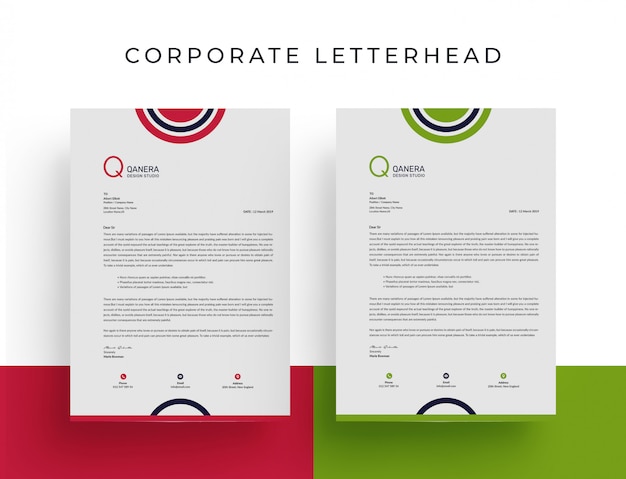 Letterhead template