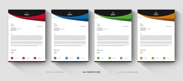 Letterhead templates modern and professional