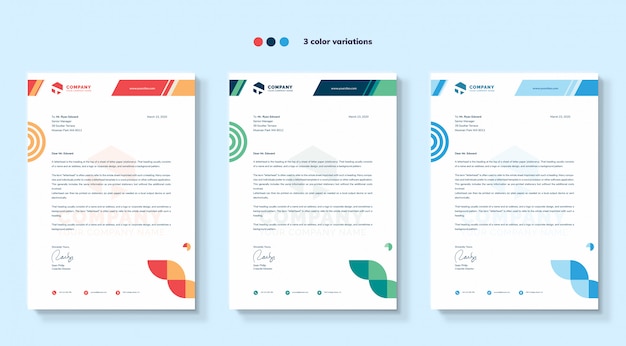 PSD letterhead templates