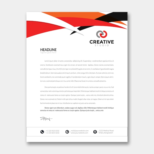 PSD letterhead templete