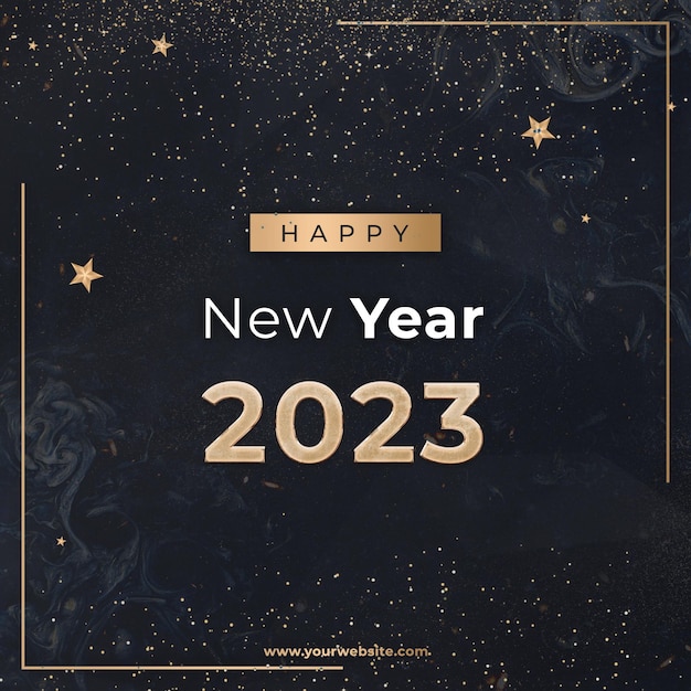 Lettering happy new year 2023