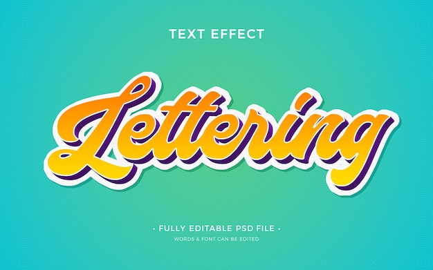 PSD lettering text effect