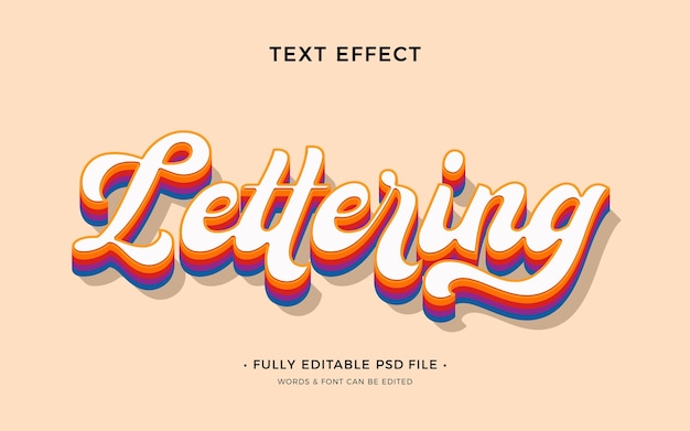 Lettering text effect