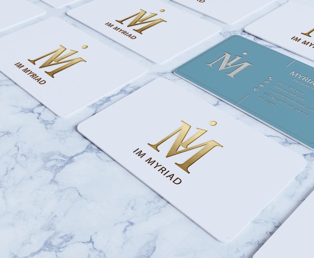 Letterpress business card mockup