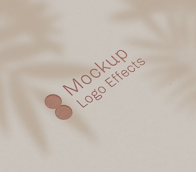 Letterpress logo effect mockup