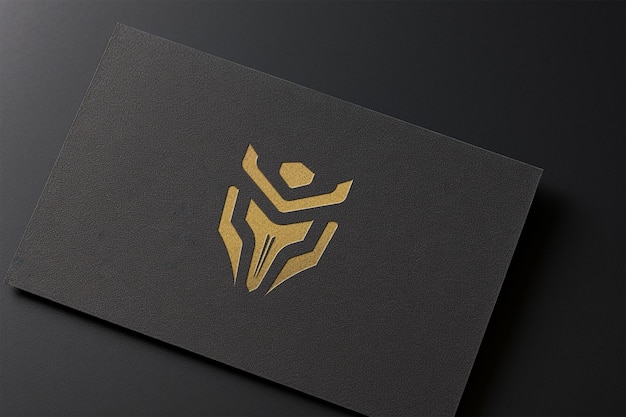 PSD letterpress logo mockup on paper surface