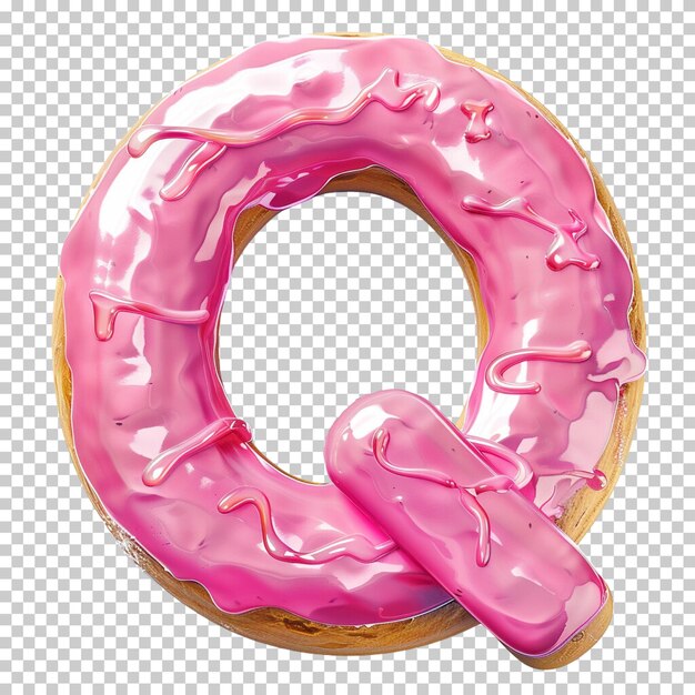 PSD letters in donut ontwerpen van alfabet letters geïsoleerd op doorzichtige achtergrond