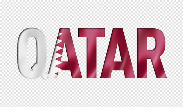 Lettertype van de tekst van de vlag van Qatar