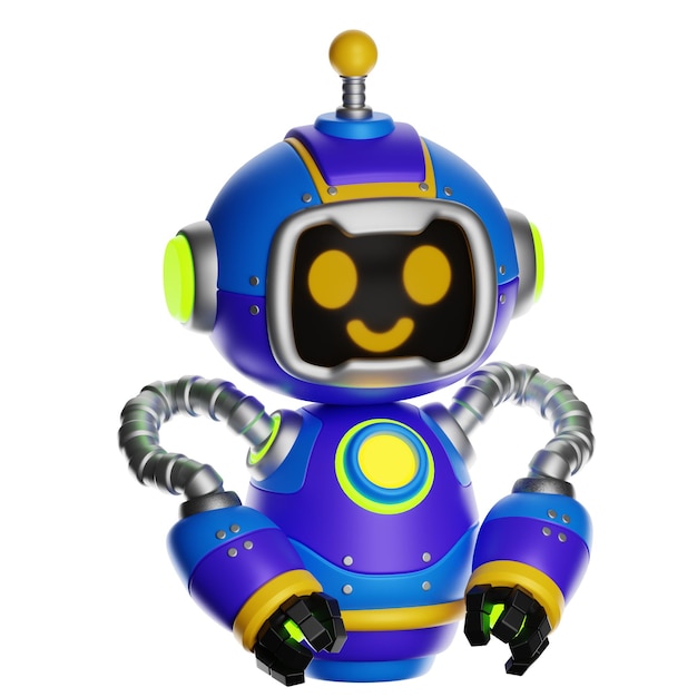 Leuk blauw robot speelgoed