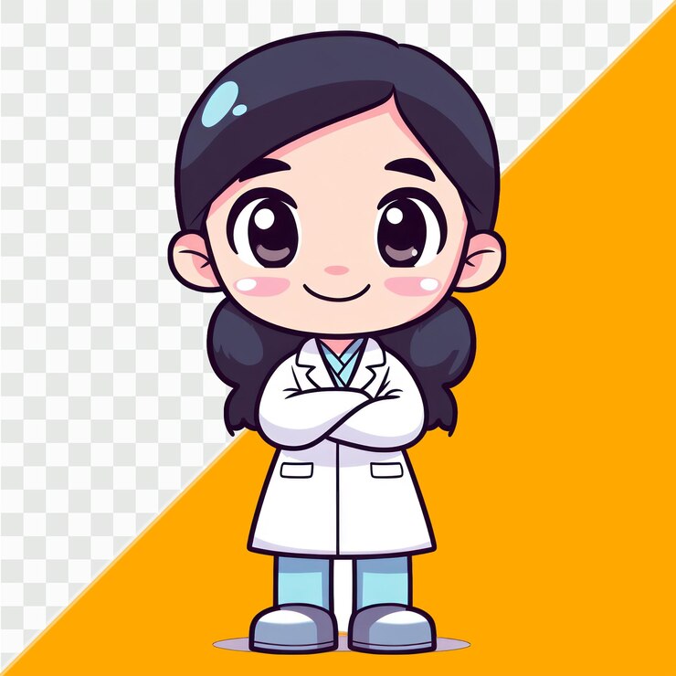 PSD leuk tekenfilm dokter meisje