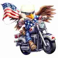 PSD leuke amerikaanse motorfiets clipart illustratie