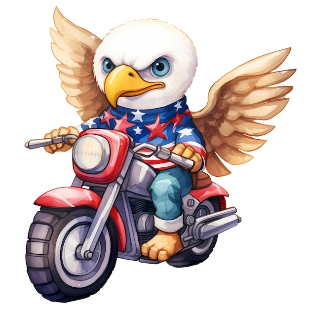 Leuke amerikaanse motorfiets clipart illustratie