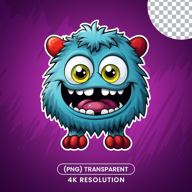 PSD leuke blauwe monster stickers