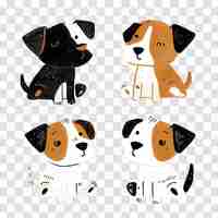 PSD leuke cartoon puppy collectie