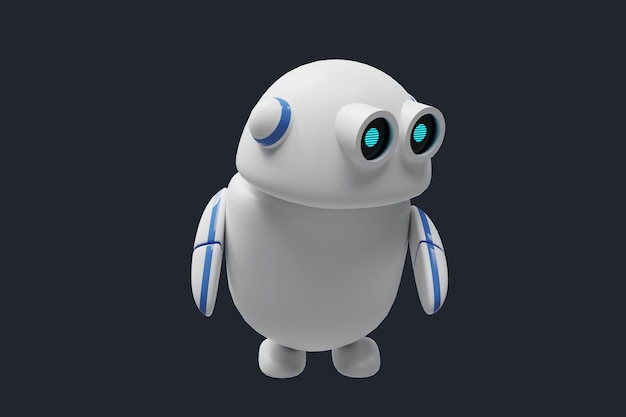 Leuke Conversational copiloot AI Character 3D-rendering