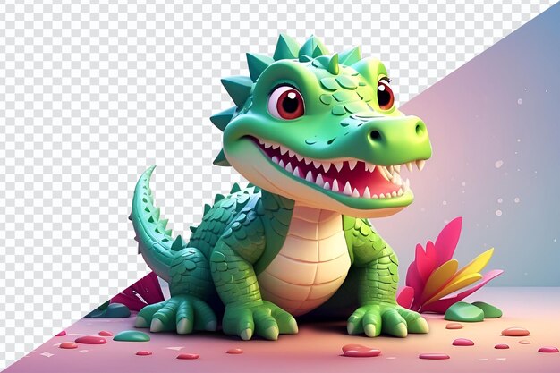 PSD leuke crocodile cartoon character png