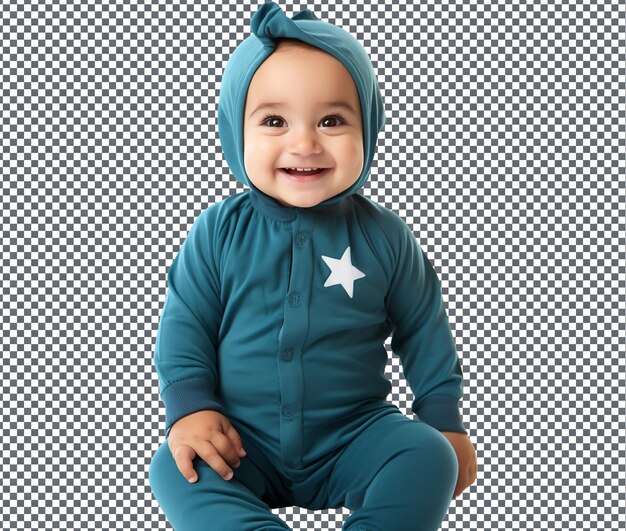 PSD leuke eid mubarak onesie voor baby's geïsoleerd op transparante achtergrond