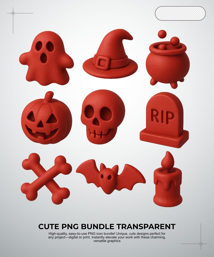 PSD leuke halloween png bundel doorzichtig