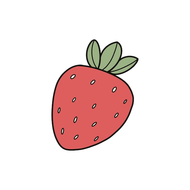 Leuke illustratie met aardbeien