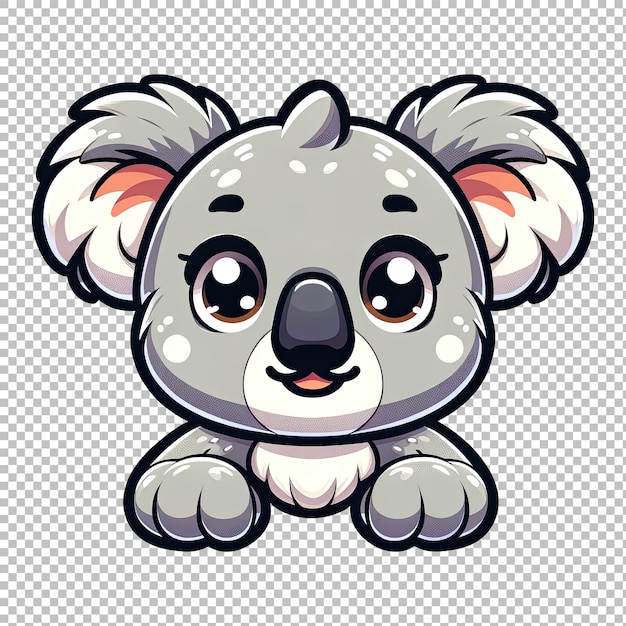 Leuke koala peeking cartoon