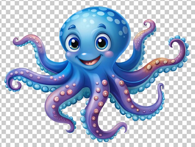 PSD leuke octopus cartoon vector