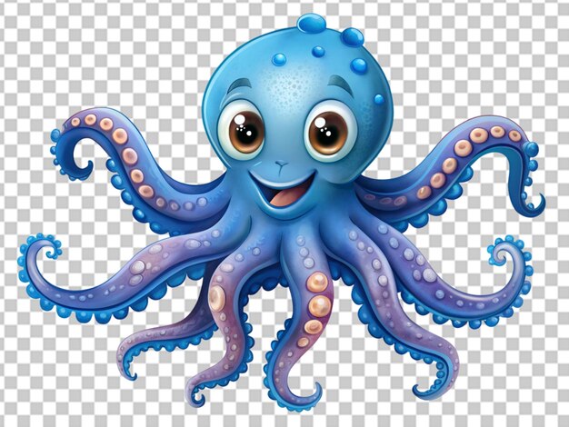 PSD leuke octopus cartoon vector