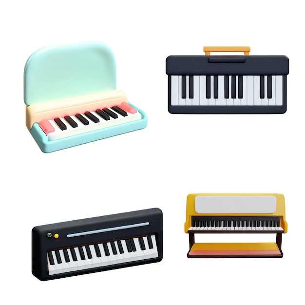 PSD leuke piano 3d