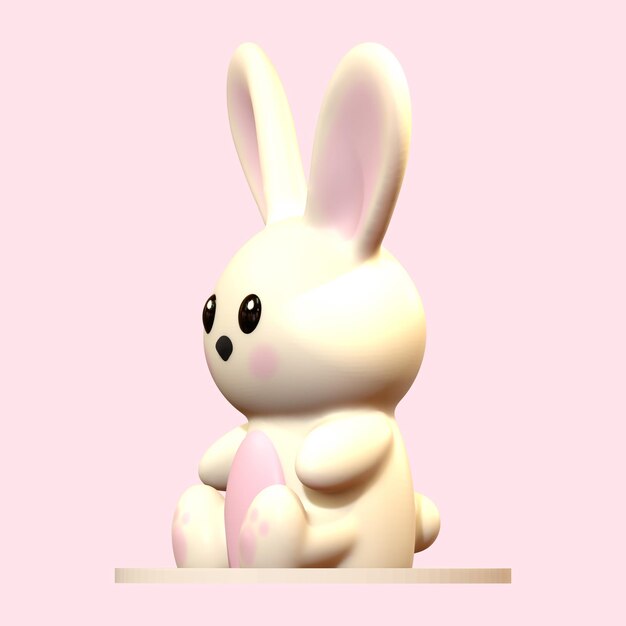 PSD leuke rabbit bunny illustratie in 3d