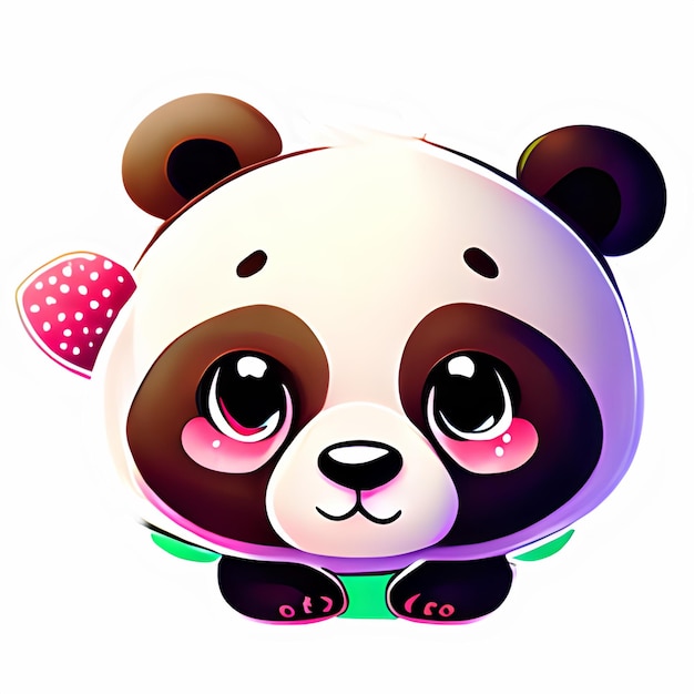 PSD leuke schattige little panda personage illustratie