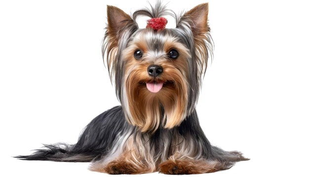 Leuke Yorkshire terrier hond.