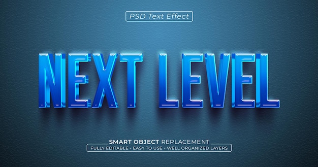Testo di livello successivo modificabile effetto testo in stile 3d