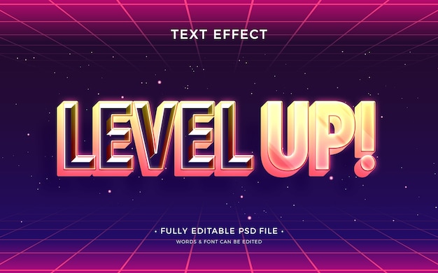 PSD level text effect