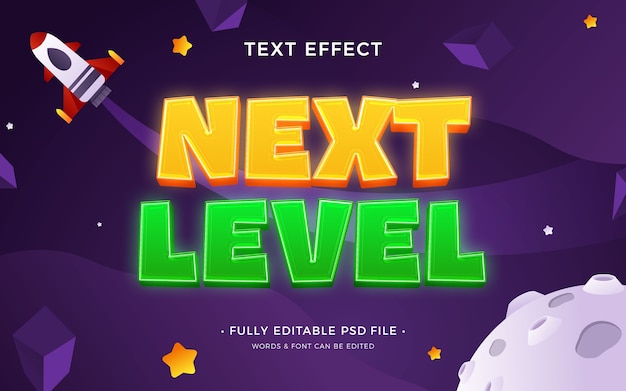 PSD level  text effect