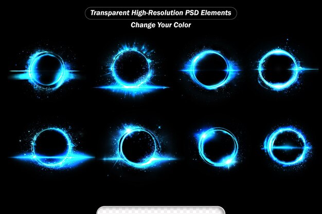 Levendige abstracte doorzichtige achtergrond mooie swirl trail effect frame set