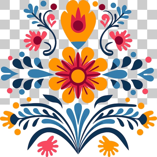 Levendige Mexicaanse bloemenontwerp