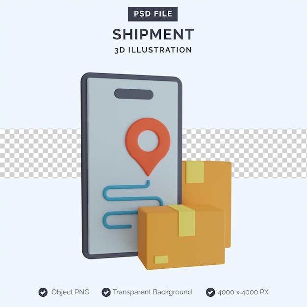 Levering 3d illustratie