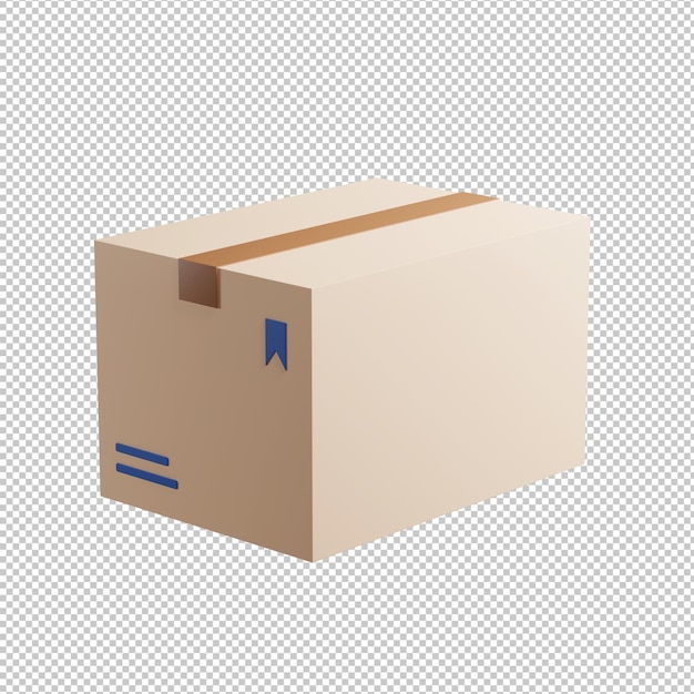 levering pakket doos 3d illustratie