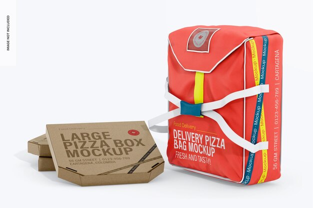 Levering pizza bag mockup perspectief 02