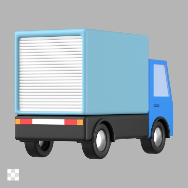 Levering vrachtwagen 3d pictogram
