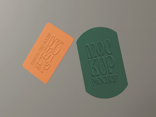 Levitating 3d business card mock-up design