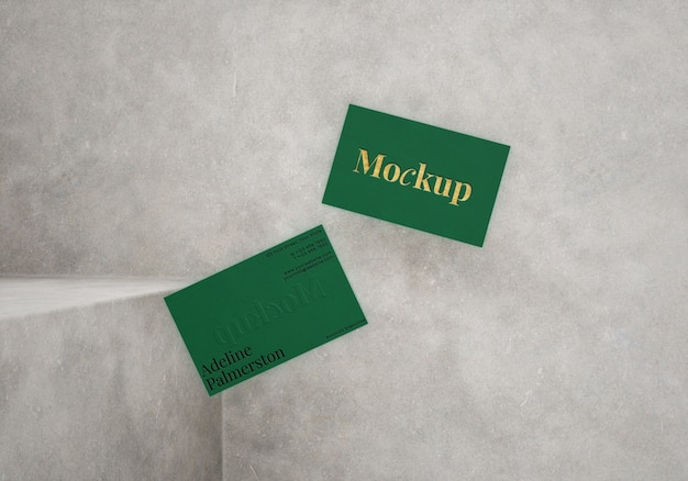 Levitating business card mock-up