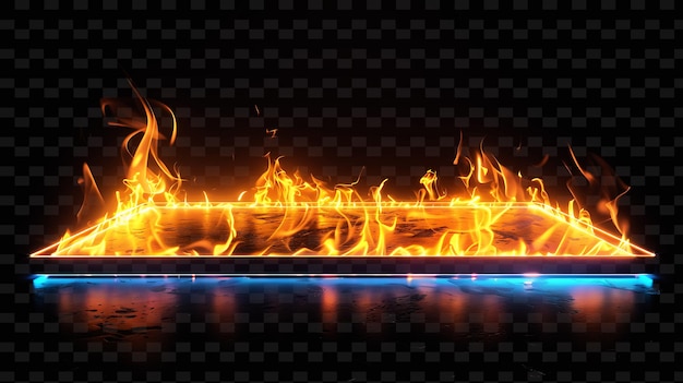 PSD segno di fuoco levitante con una tavola a forma di fiamma levitante fr y2k shape creative signboard decor