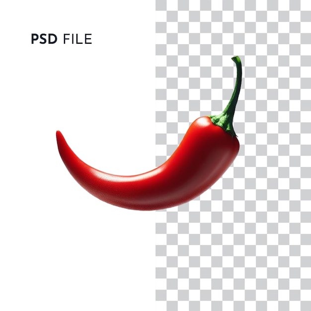 PSD levitating red hot pepper na białym tle vibrant culinary concept download freepik