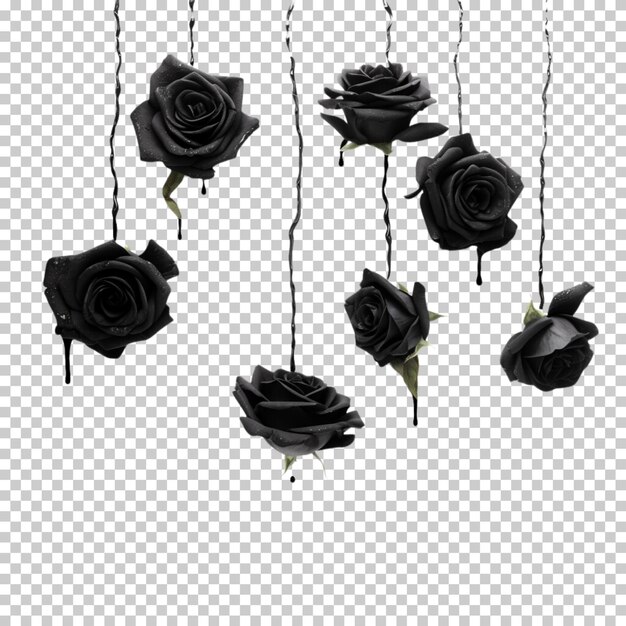 PSD Левитующие красные розы желтые розовые и черные розы левитующие брызги розы на прозрачном фоне