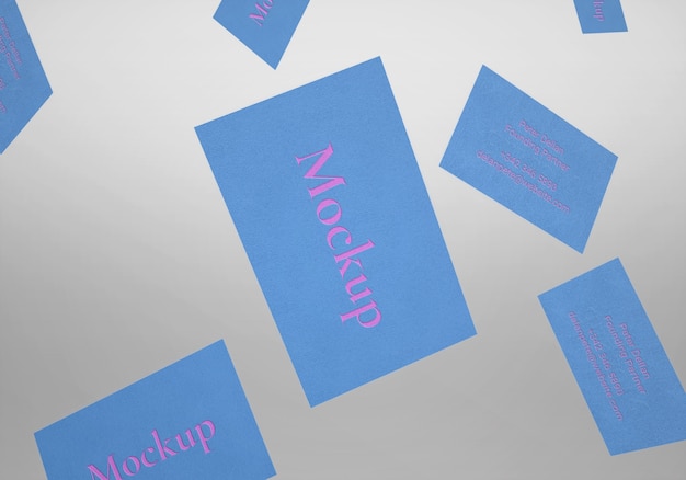 Leviterende visitekaartje mock-up
