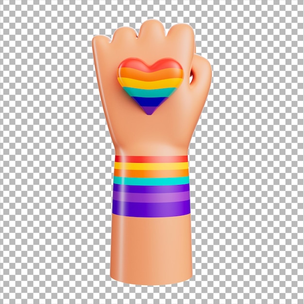 PSD illustrazione lgbt 3d